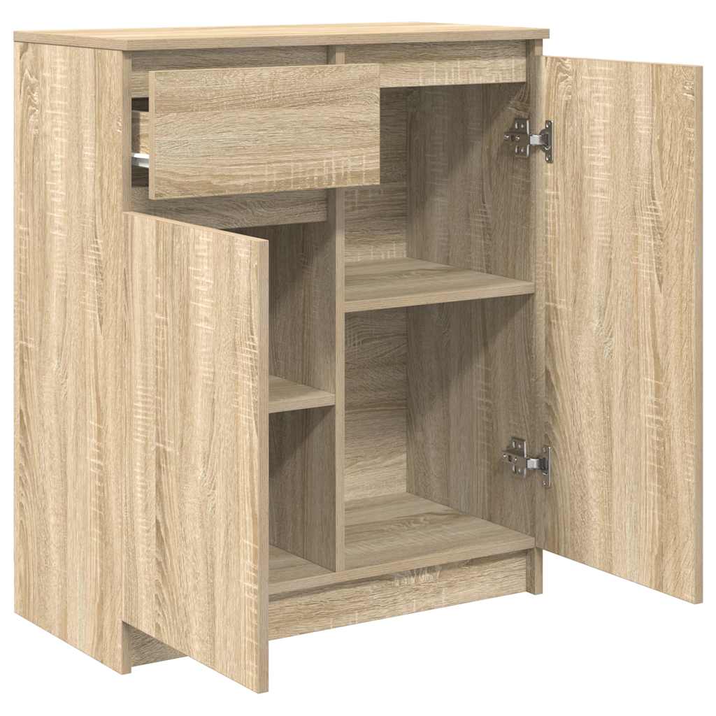 Sideboard with drawer Sonoma Oak 71x35x84 cm Engineered wood