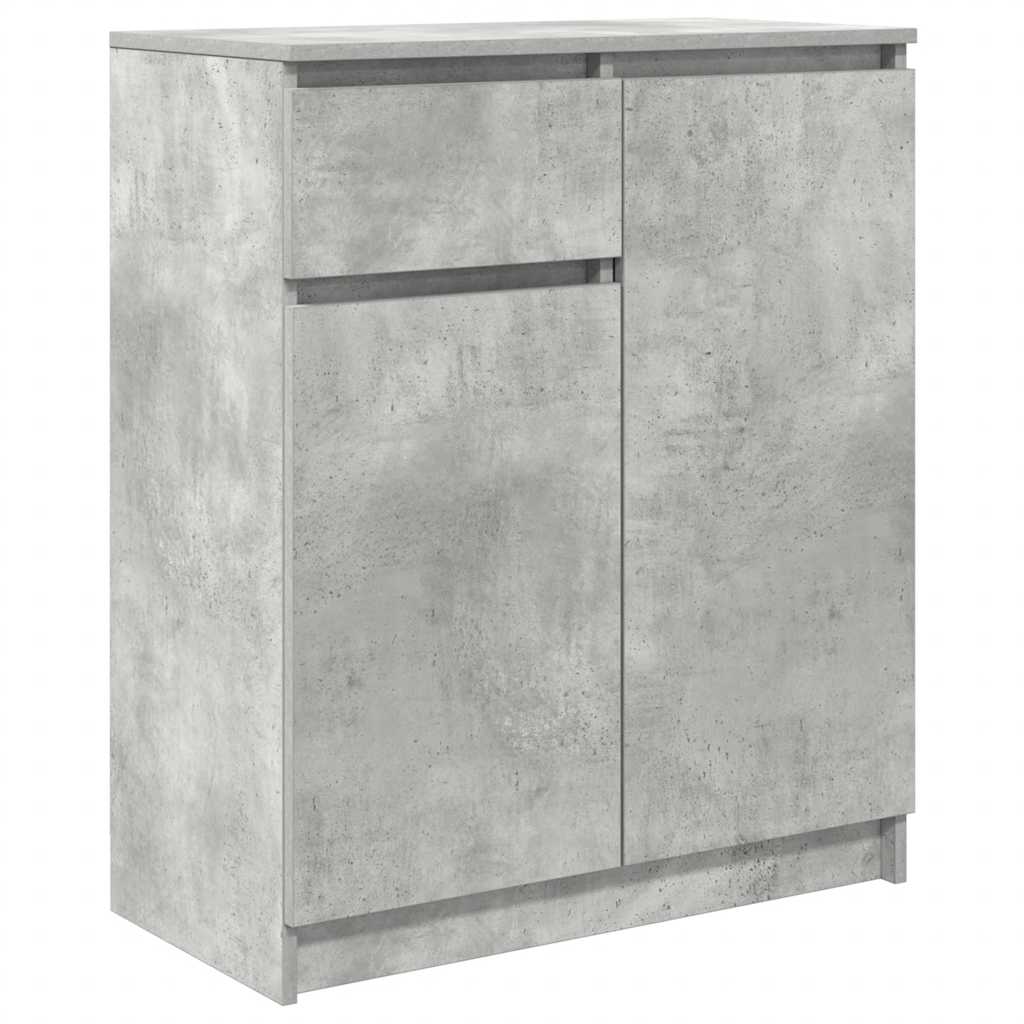 Sideboard with drawer Concrete Grey 71x35x84 cm Processed wood