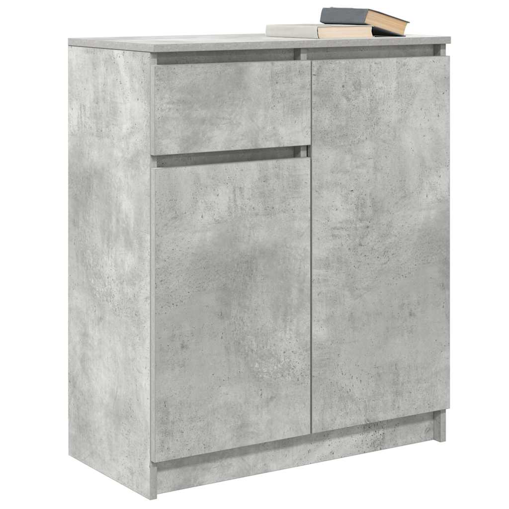 Sideboard with drawer Concrete Grey 71x35x84 cm Processed wood