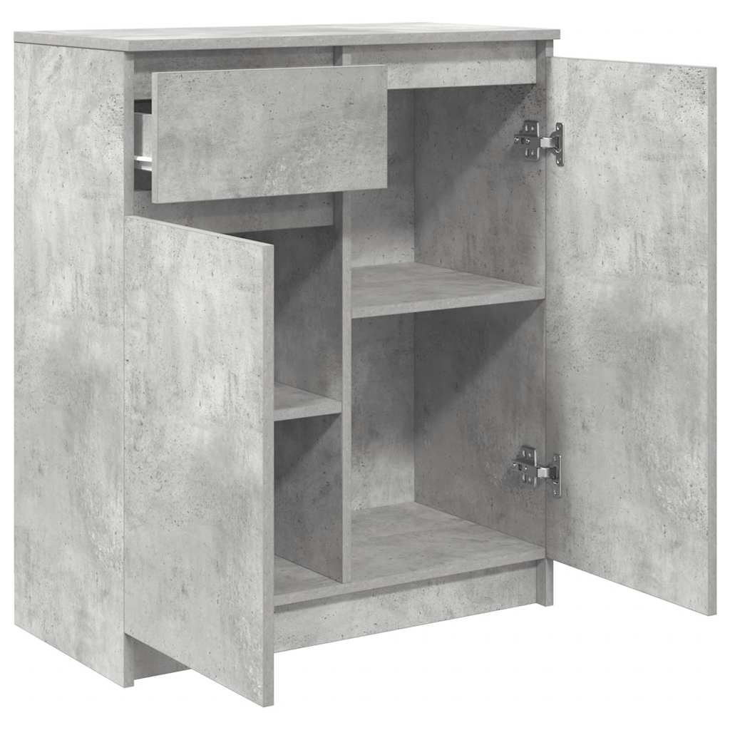 Sideboard with drawer Concrete Grey 71x35x84 cm Processed wood