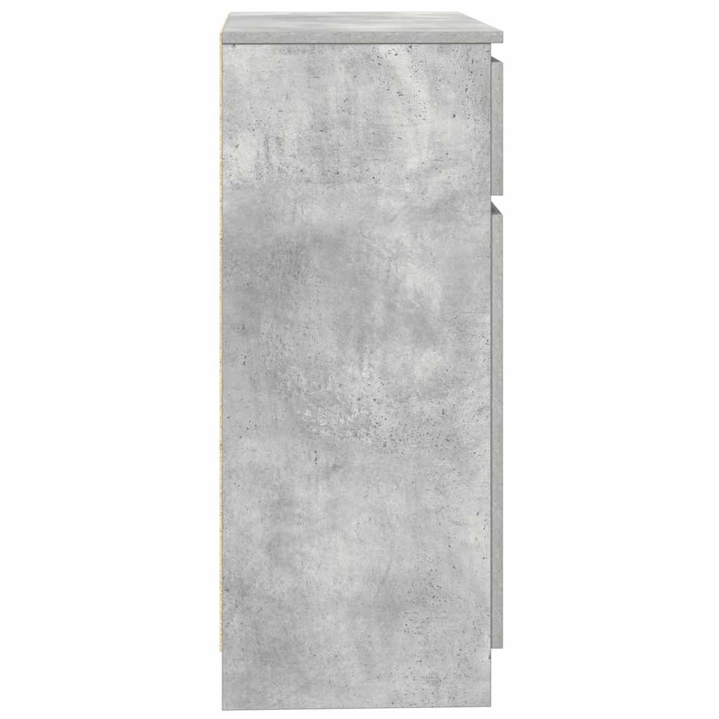 Bufetă cu sertar Gri Beton 71x35x84 cm Lemn prelucrat