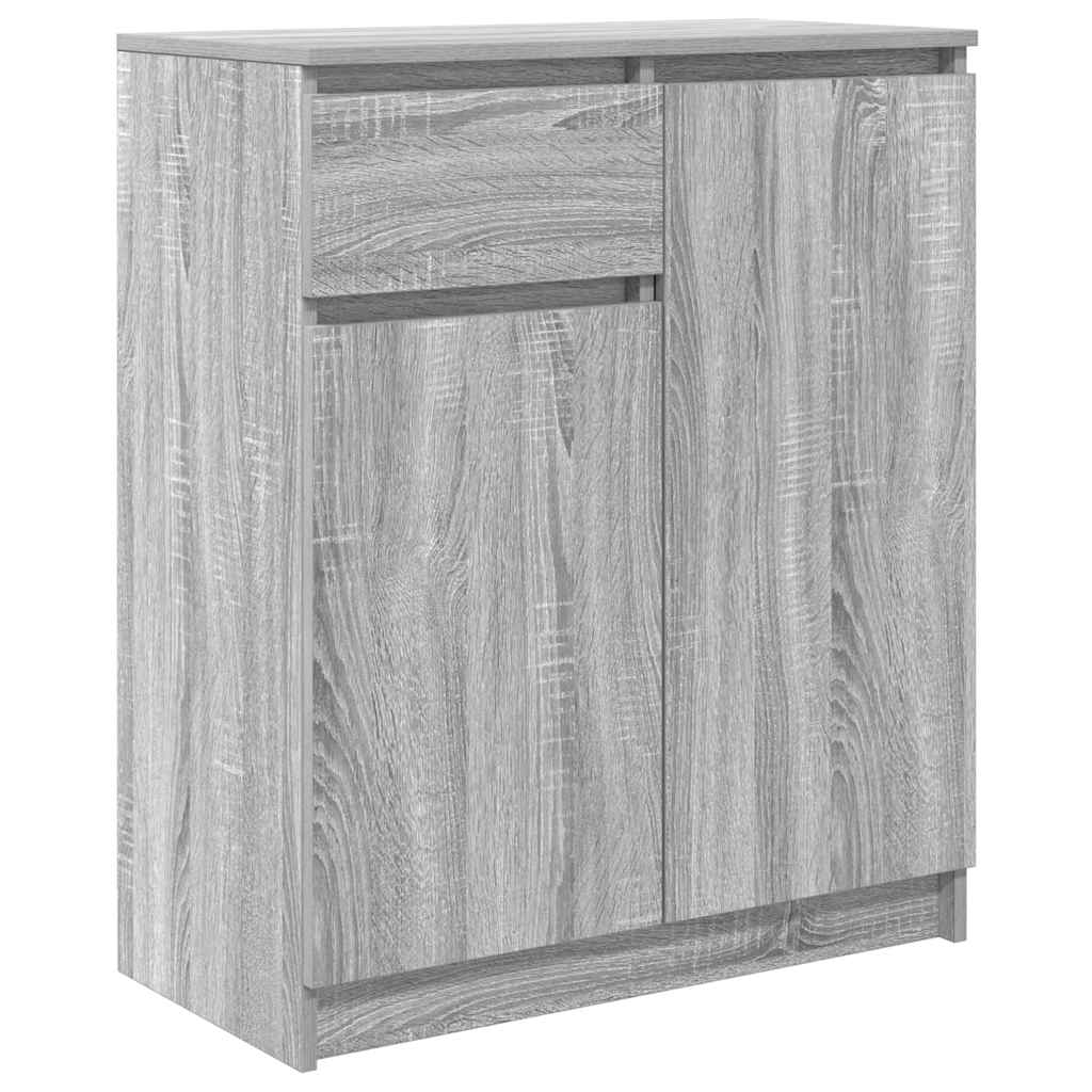 Sideboard with drawer Sonoma Grey 71x35x84 cm Engineered wood