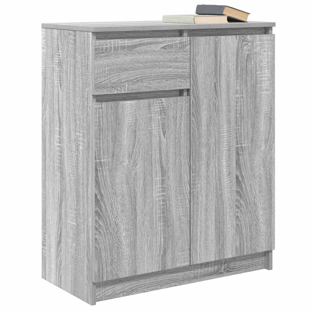 Sideboard with drawer Sonoma Grey 71x35x84 cm Engineered wood