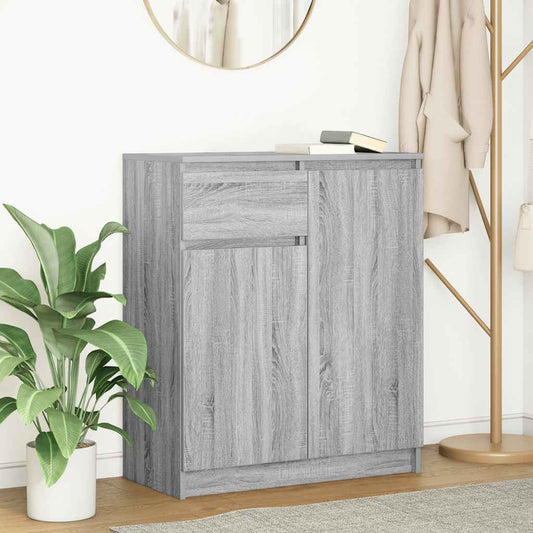 Sideboard with drawer Sonoma Grey 71x35x84 cm Engineered wood