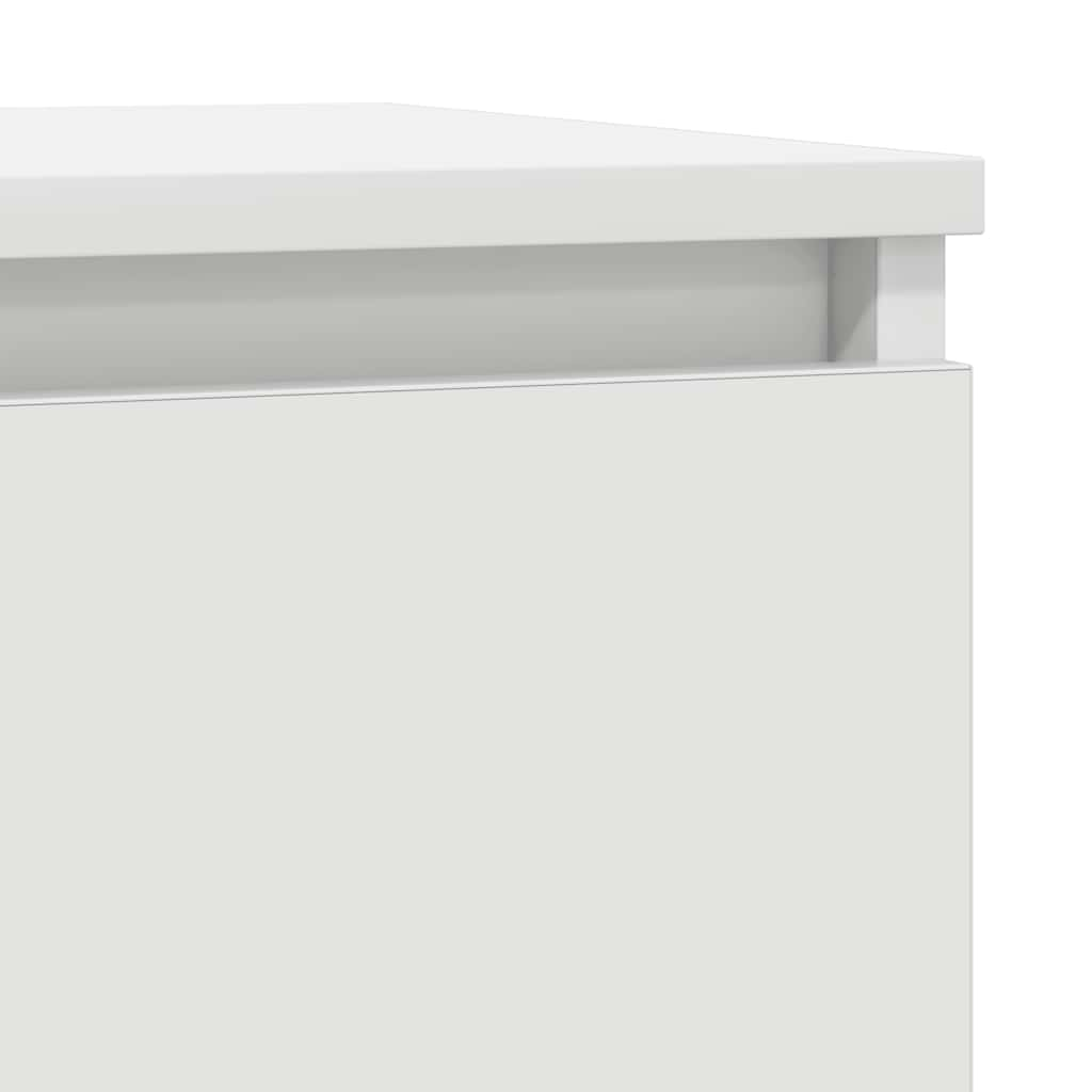 White sideboard with drawer 71x35x65 cm made of processed wood