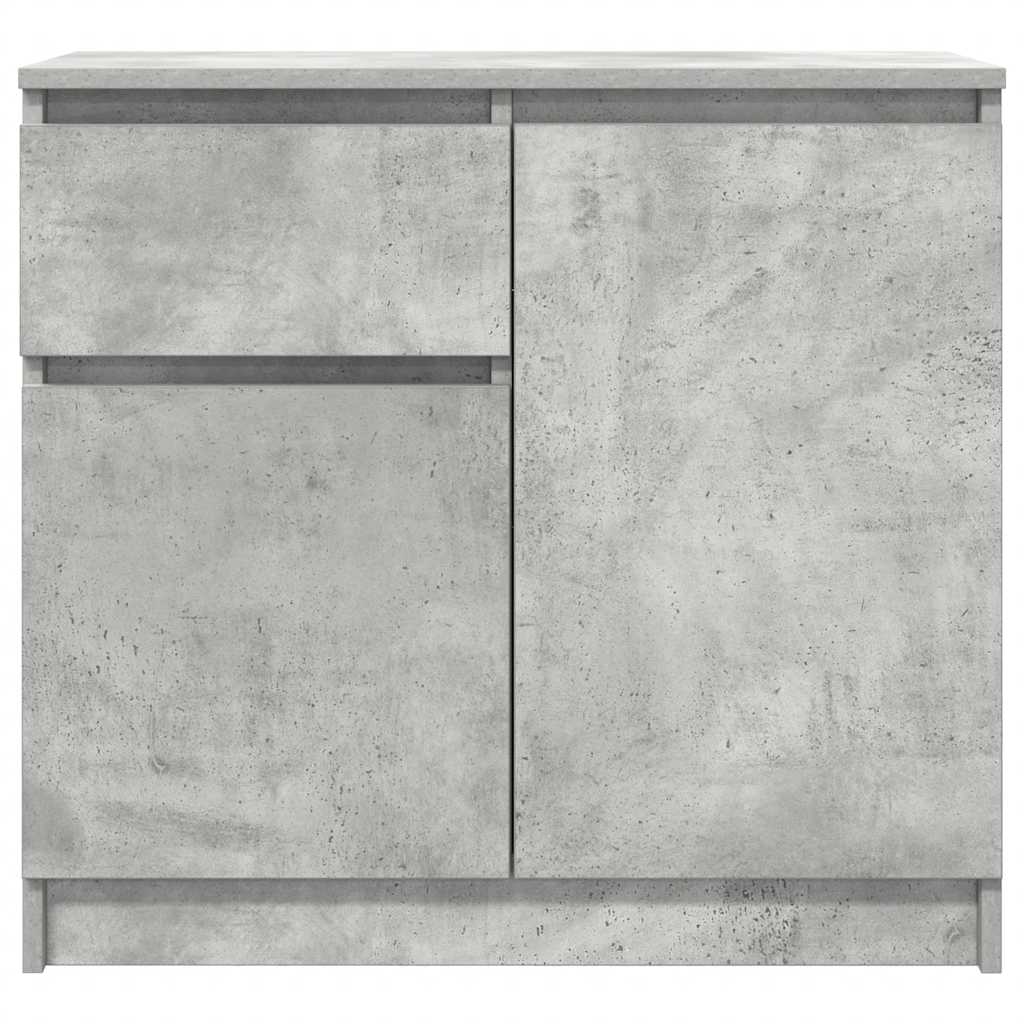 Sideboard with drawer Concrete gray 71x35x65 cm Processed wood