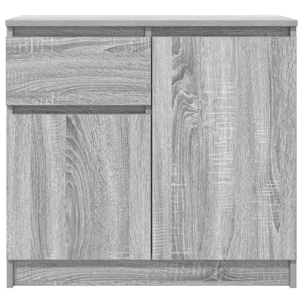 Sideboard with drawer Sonoma Grey 71x35x65 cm Engineered wood