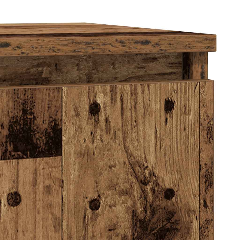 Sideboard with drawer Old wood 71x35x65 cm Processed wood