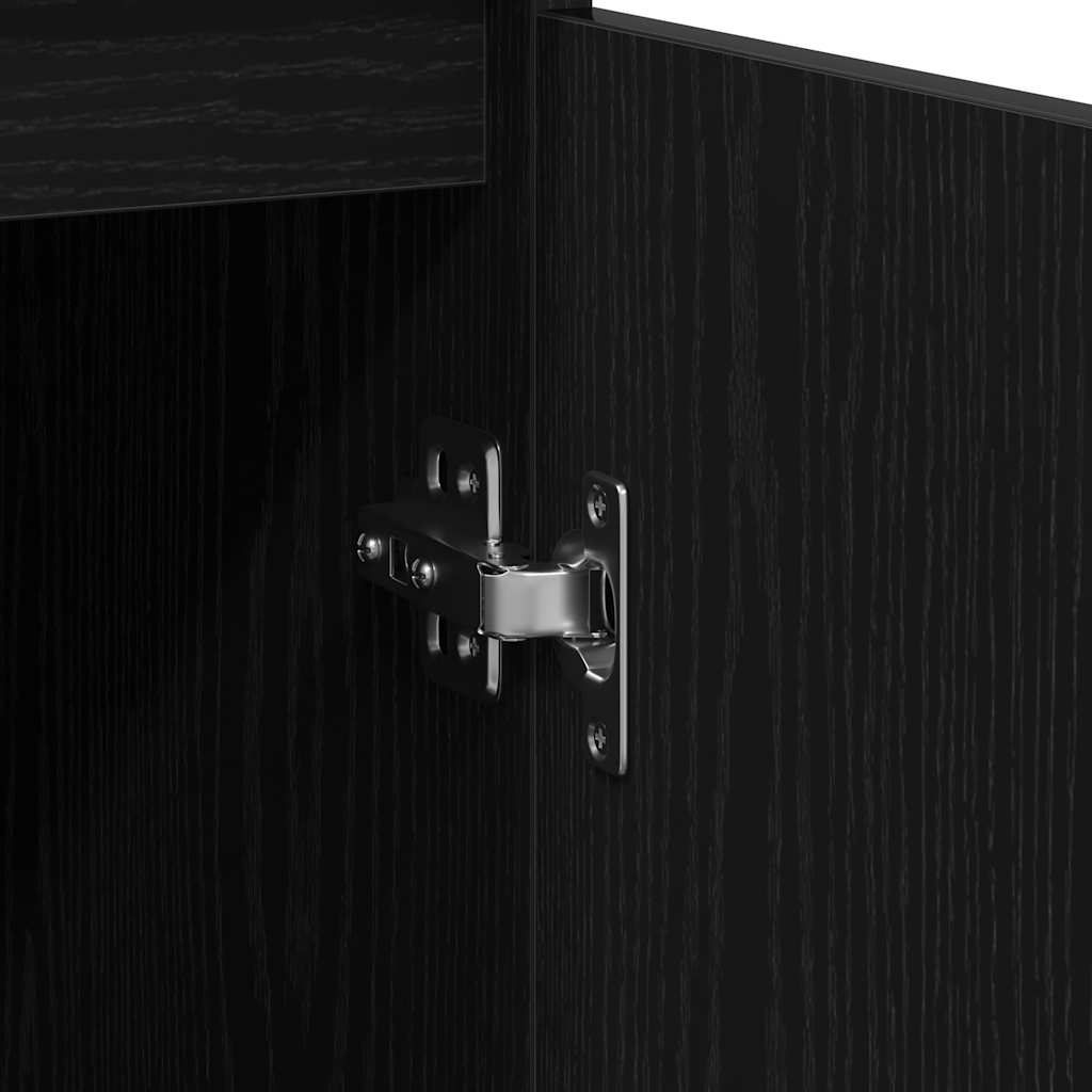 Sideboard Black Oak 29.5x34x76 cm Processed wood