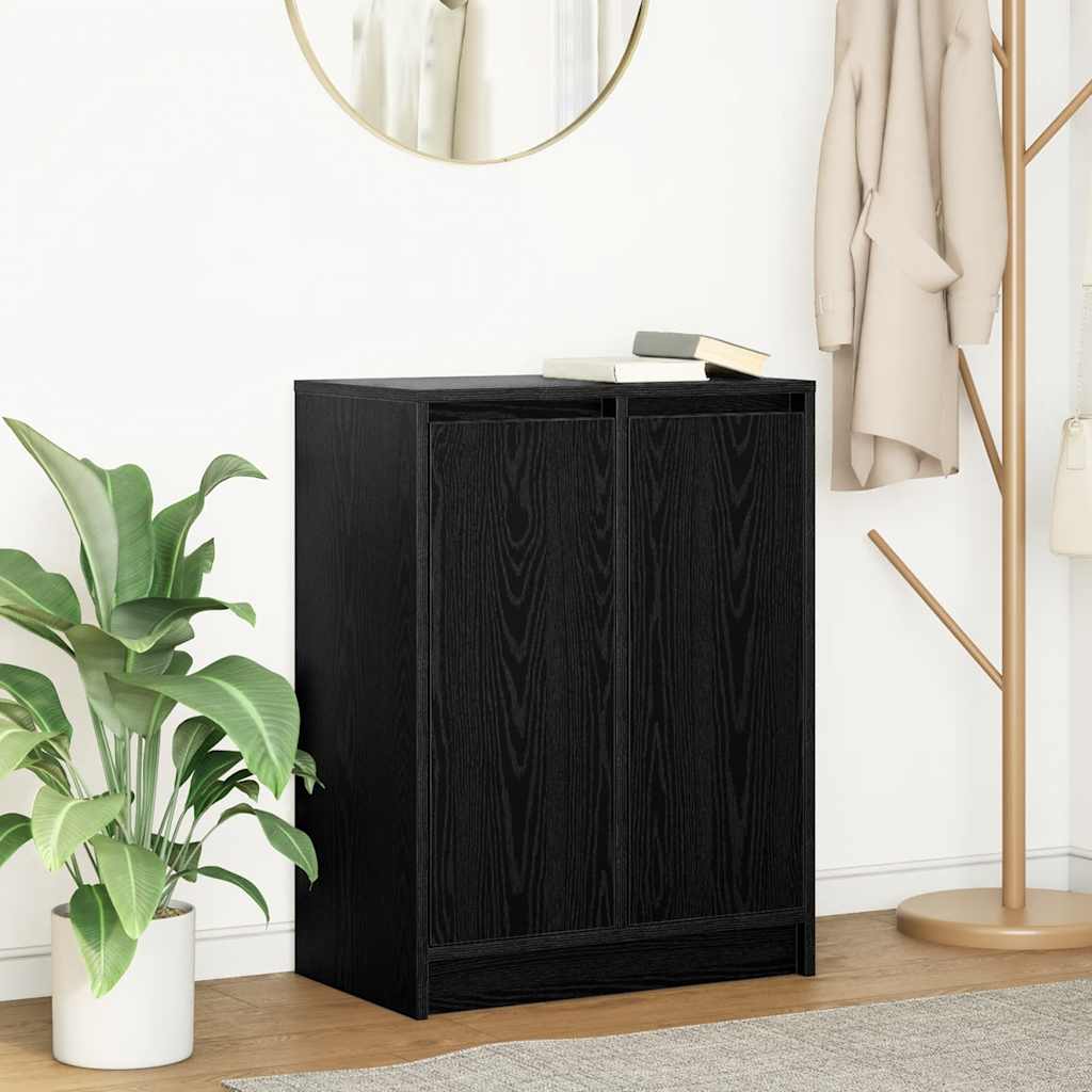 Sideboard Black Oak 57x34x76 cm Engineered wood