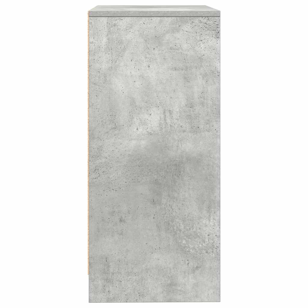 Bufetă Gri Beton 57x34x76 cm Lemn prelucrat