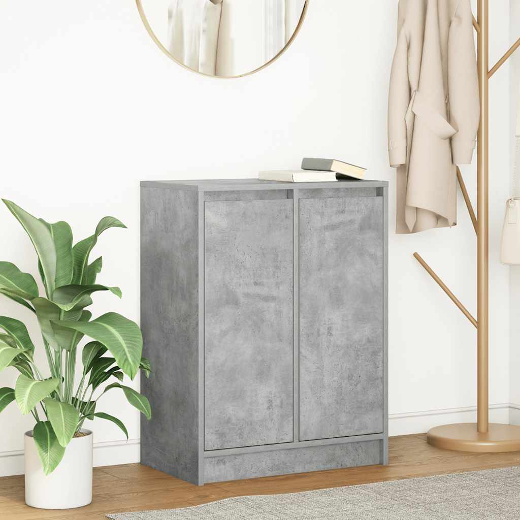 Sideboard Grey Concrete 57x34x76 cm Engineered Wood