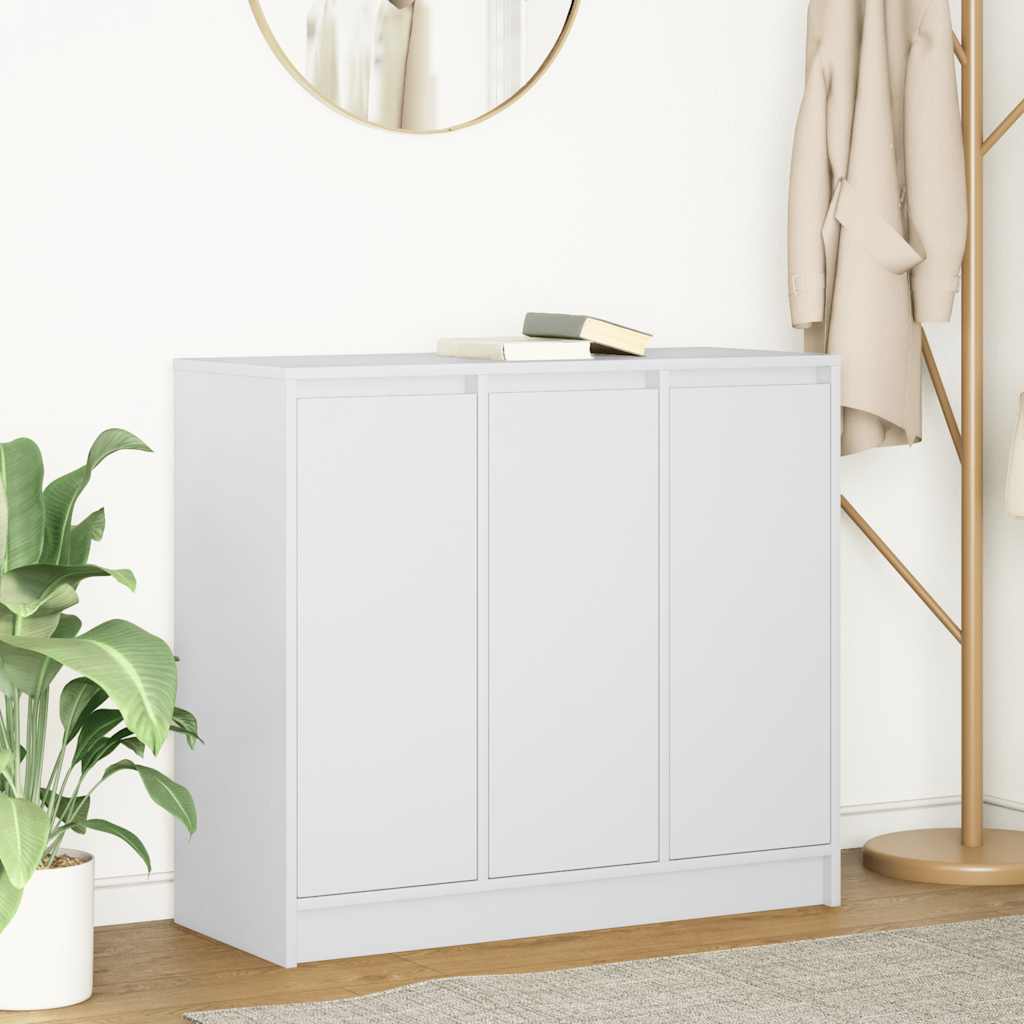 White sideboard 85x34x76 cm made of processed wood