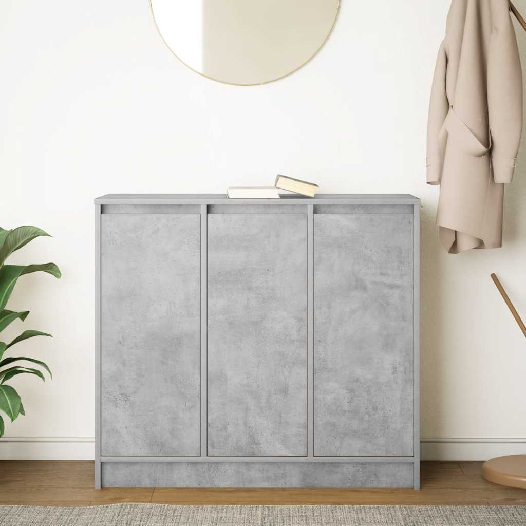 Sideboard Grey Concrete 85x34x76 cm Engineered Wood