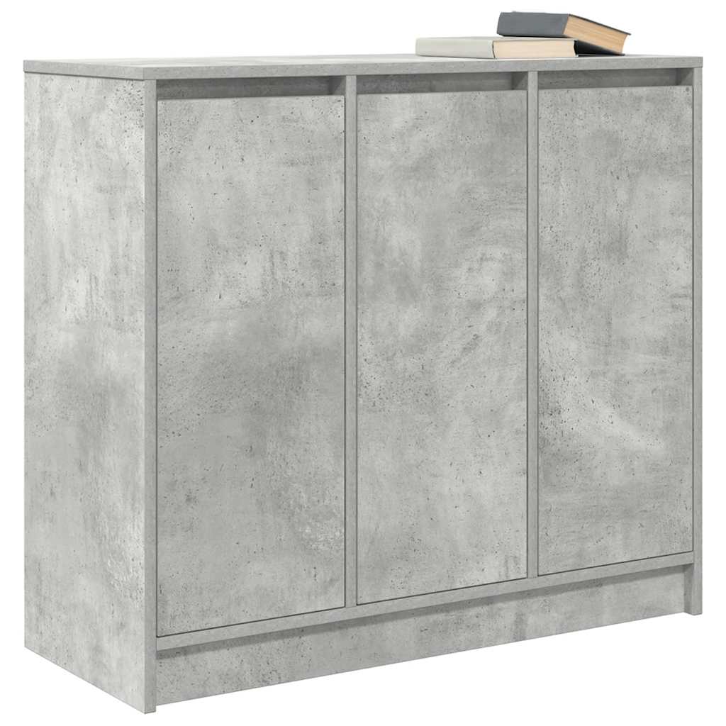 Sideboard Grey Concrete 85x34x76 cm Engineered Wood