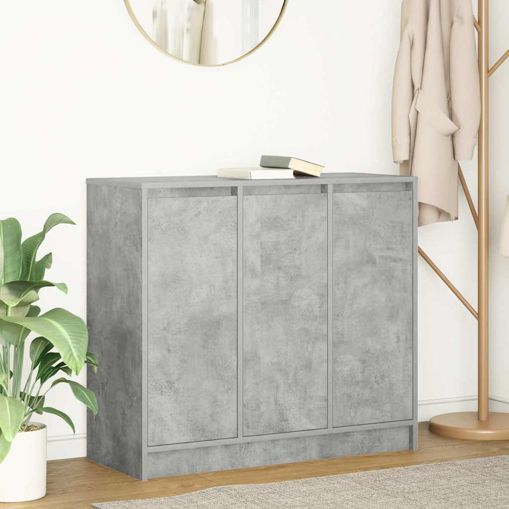 Sideboard Grey Concrete 85x34x76 cm Engineered Wood