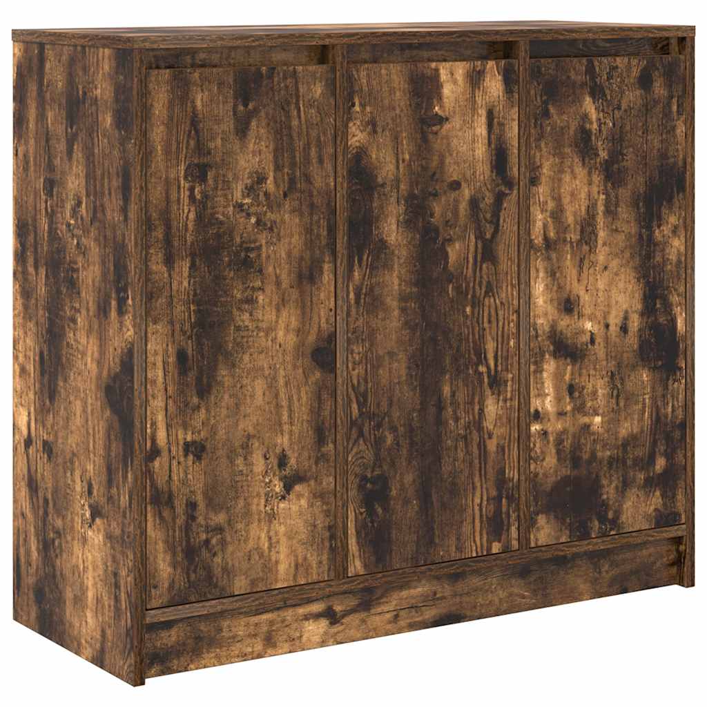 Sideboard Smoked Oak 85x34x76 cm Processed wood