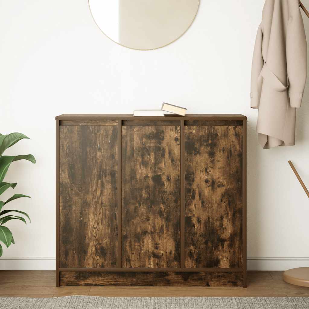 Sideboard Smoked Oak 85x34x76 cm Processed wood