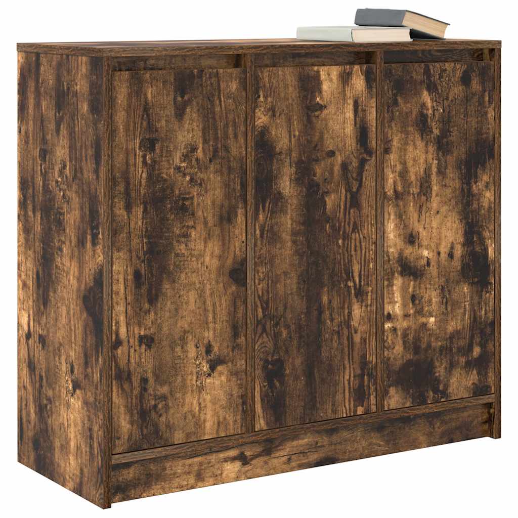 Sideboard Smoked Oak 85x34x76 cm Processed wood