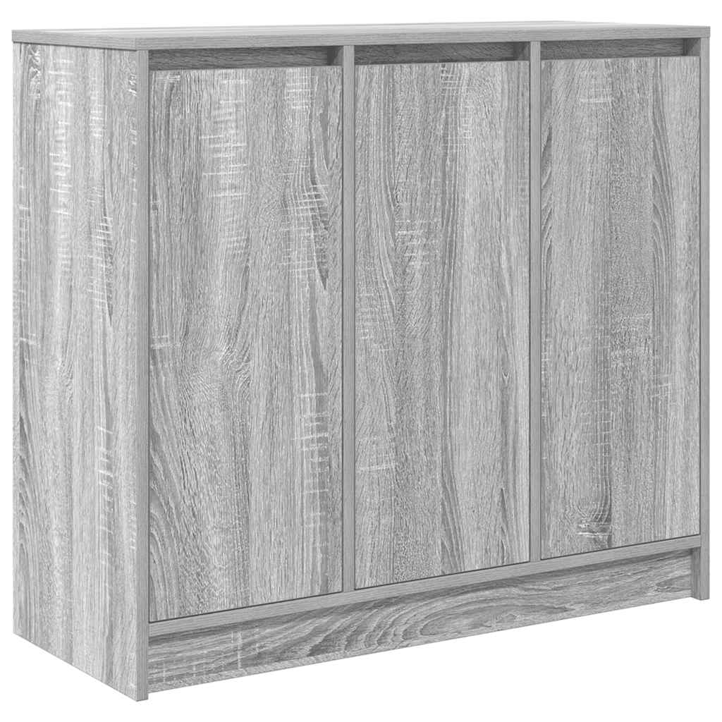 Sonoma gray sideboard 85x34x76 cm Engineered wood