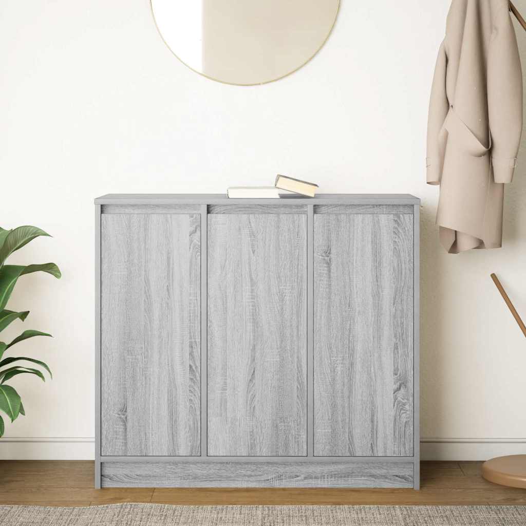 Sonoma gray sideboard 85x34x76 cm Engineered wood