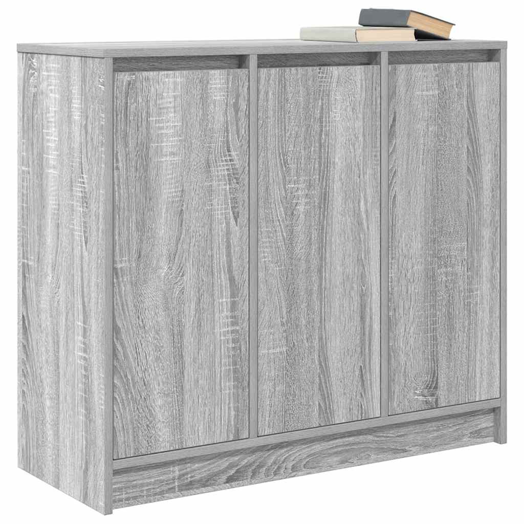 Sonoma gray sideboard 85x34x76 cm Engineered wood