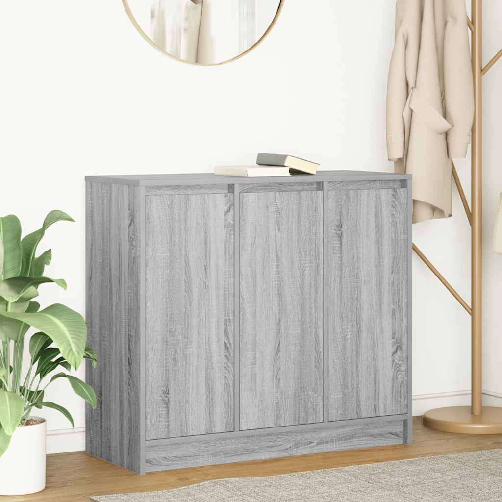 Sonoma gray sideboard 85x34x76 cm Engineered wood