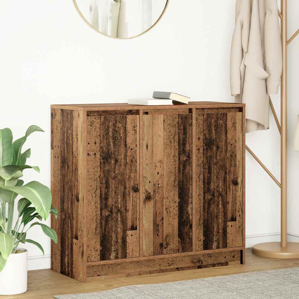 Old wooden sideboard 85x34x76 cm made of processed wood