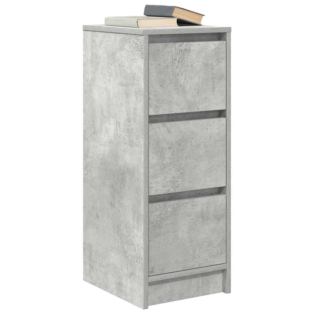 Sideboard Grey Concrete 29.5x34x76 cm Engineered Wood