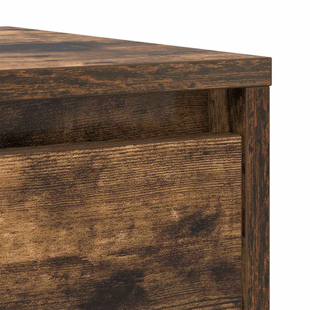 Sideboard Smoked oak 29.5x34x76 cm Processed wood