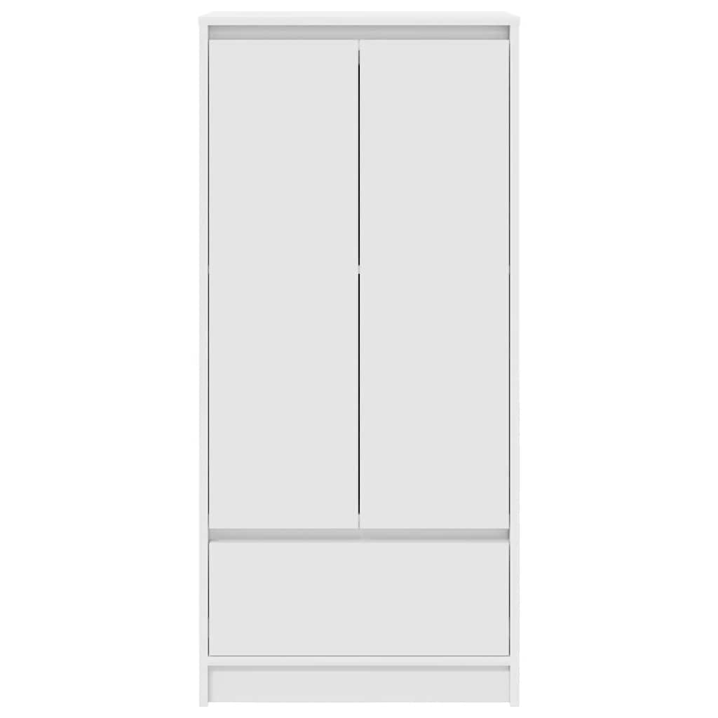 White drawer cabinet 55.5x34x119.5 cm engineered wood