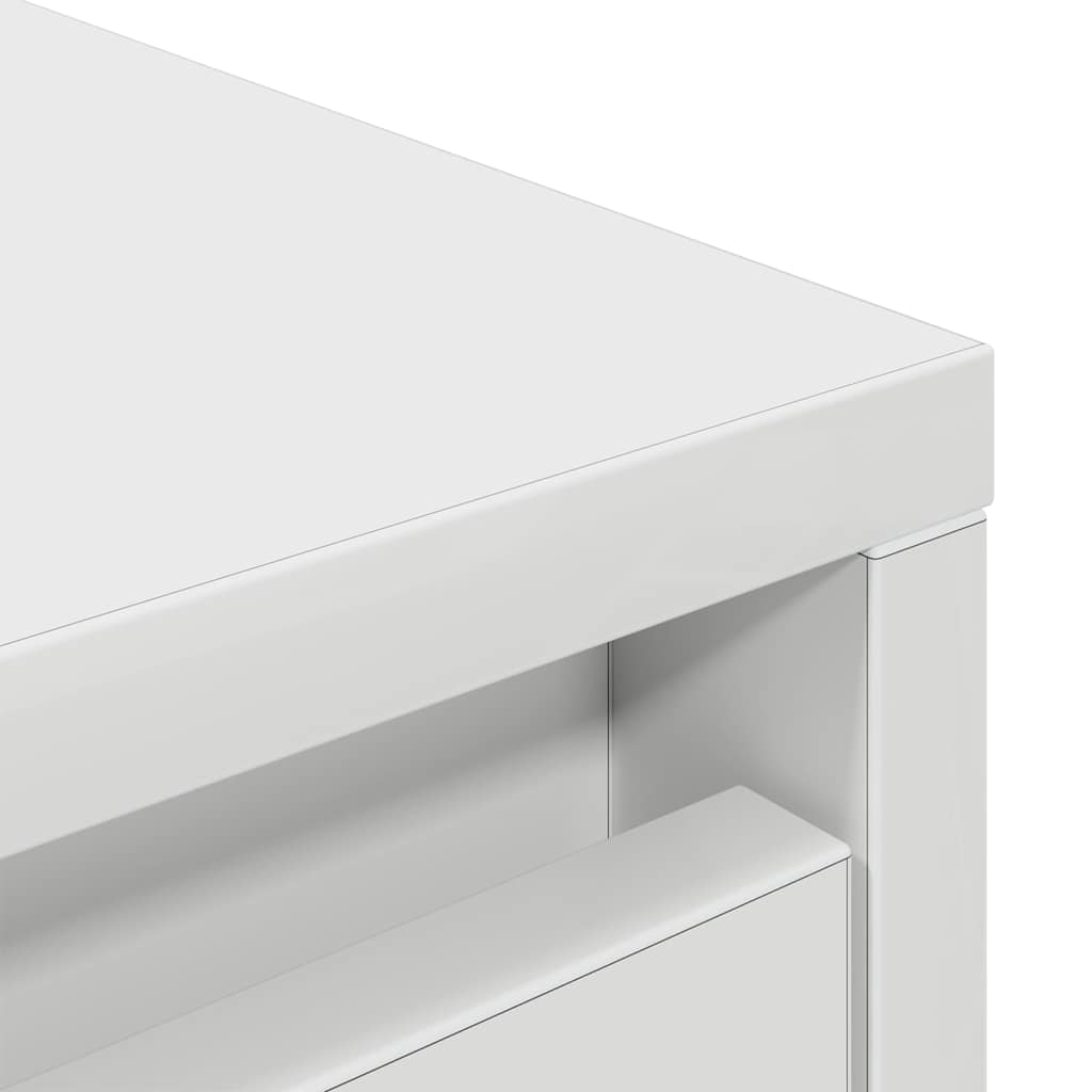 White drawer cabinet 55.5x34x119.5 cm engineered wood