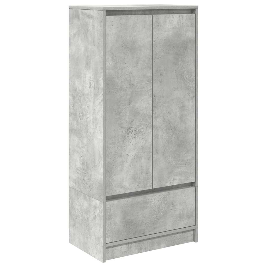 Cabinet with drawer Concrete Grey 55.5x34x119.5 cm Processed wood