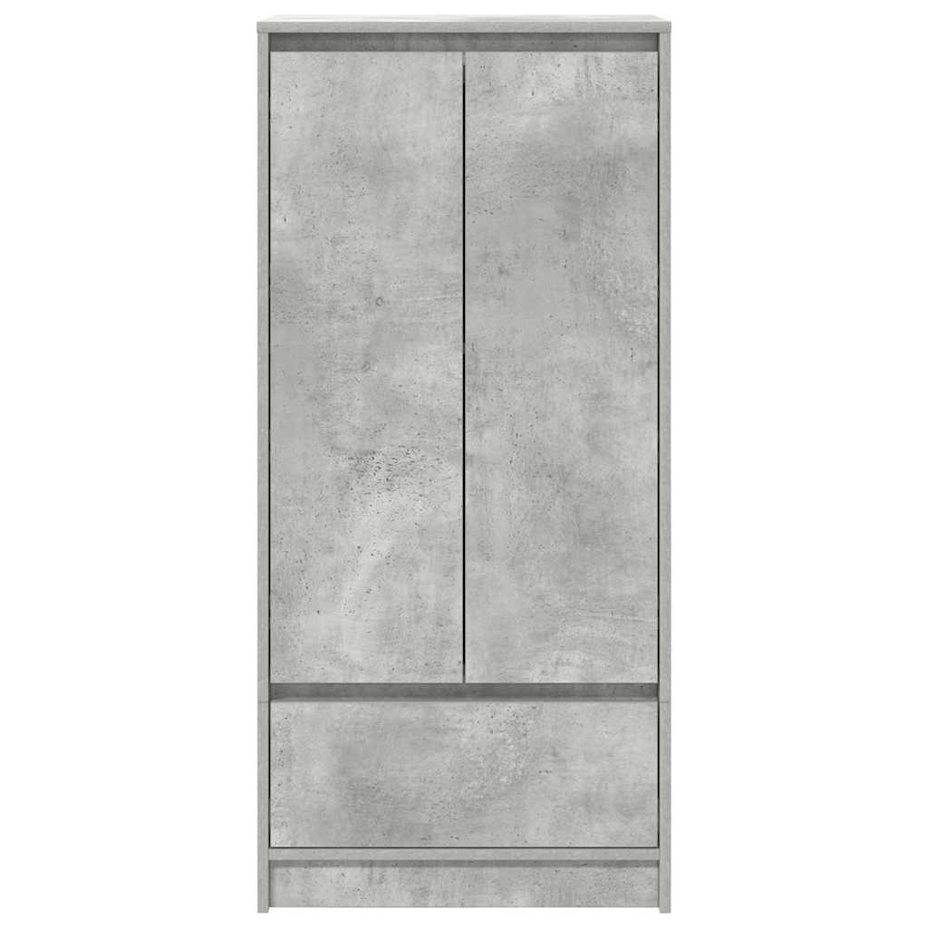 Cabinet with drawer Concrete Grey 55.5x34x119.5 cm Processed wood