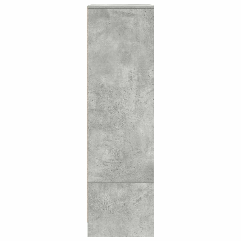 Dulap cu sertar Beton Gri 55,5x34x119,5 cm Lemn prelucrat