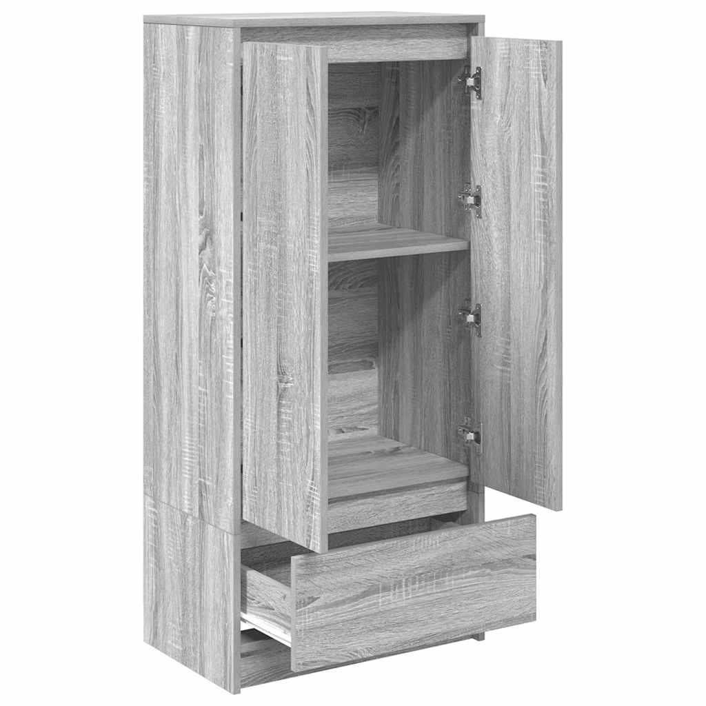 Drawer cabinet Sonoma Grey 55.5x34x119.5 cm Engineered wood