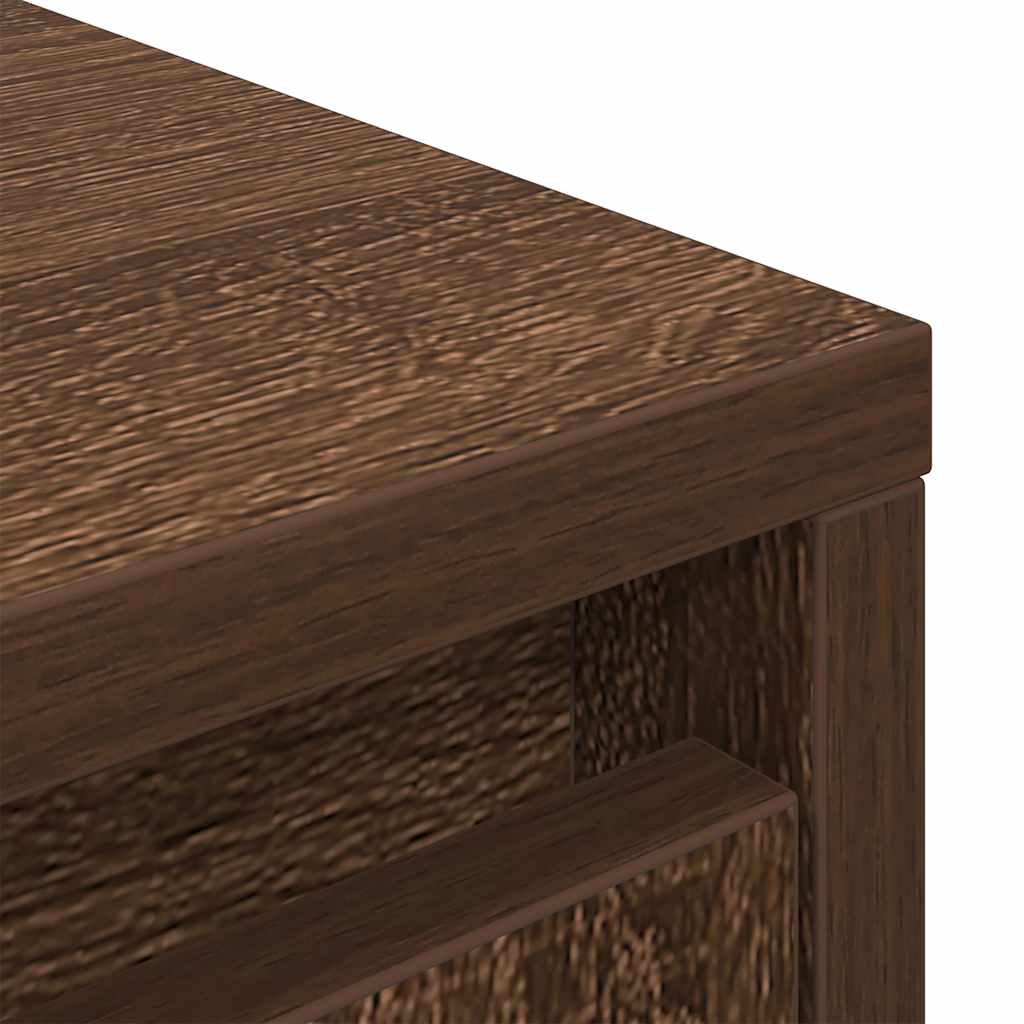 Chest of drawers, brown oak, 55.5x34x119.5 cm, processed wood