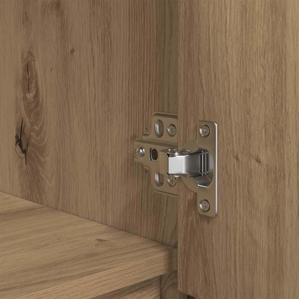 Artisan Oak Drawer Cabinet 55.5x34x119.5 cm Engineered Wood