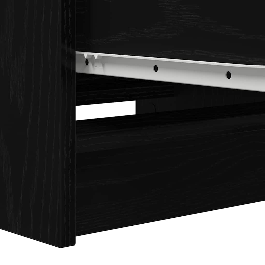 Sideboard Black Oak 37.5x35x99 cm Processed wood