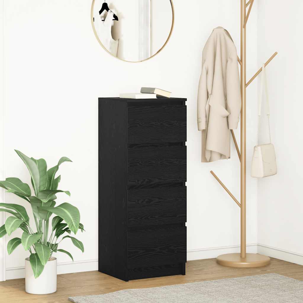 Sideboard Black Oak 37.5x35x99 cm Processed wood