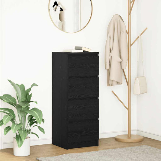 Sideboard Black Oak 37.5x35x99 cm Processed wood