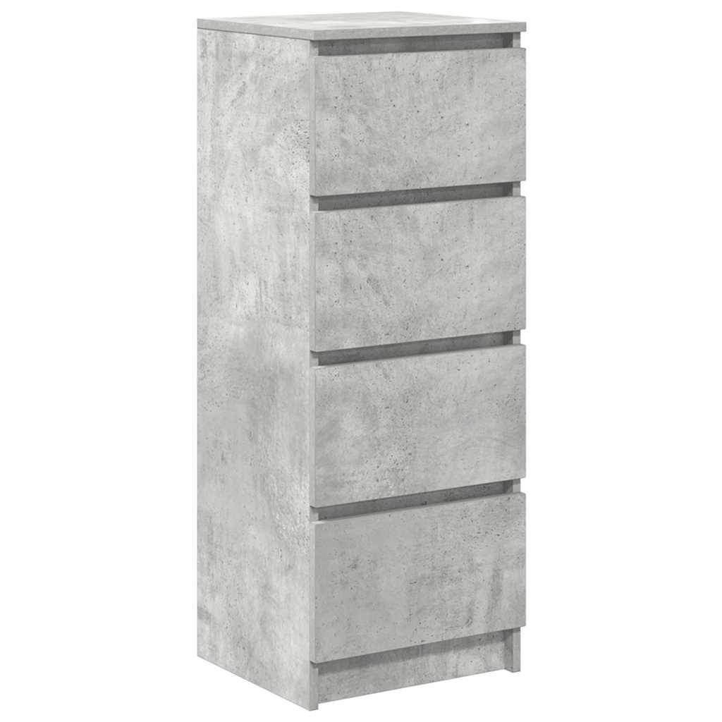 Bufetă Gri Beton 37,5x35x99 cm Lemn prelucrat