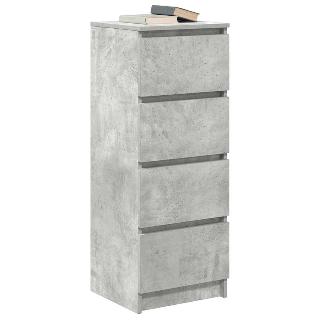 Sideboard Grey Concrete 37.5x35x99 cm Engineered Wood