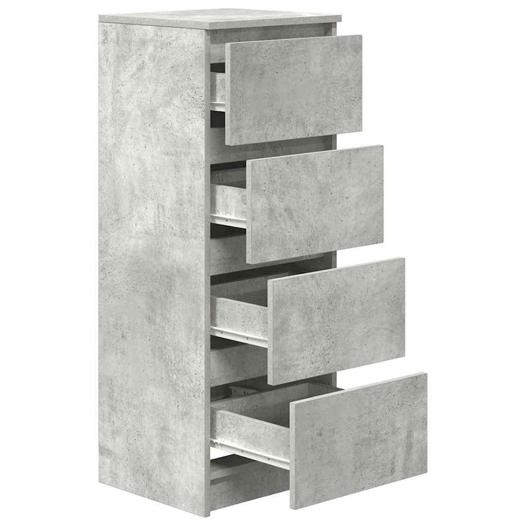 Bufetă Gri Beton 37,5x35x99 cm Lemn prelucrat