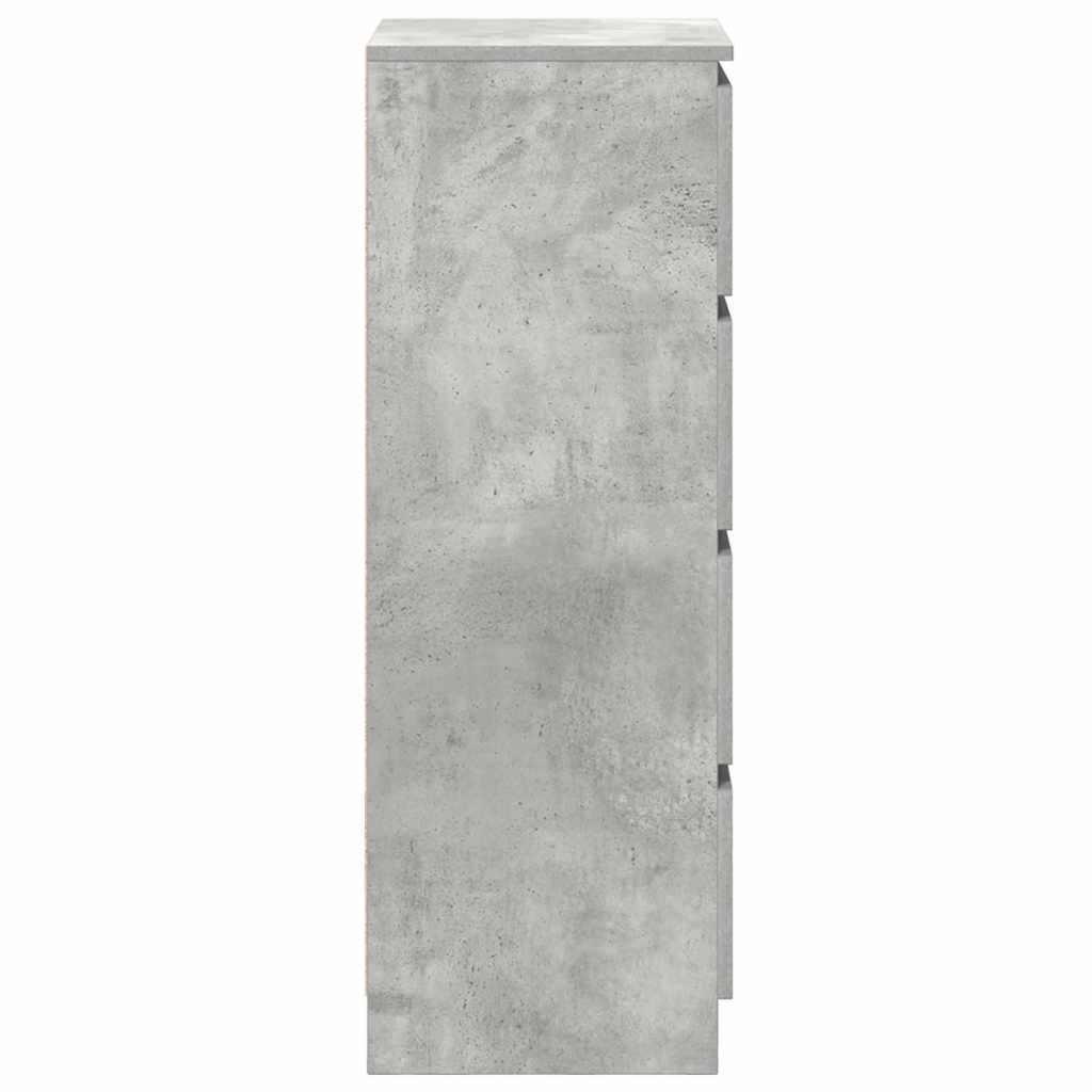 Bufetă Gri Beton 37,5x35x99 cm Lemn prelucrat