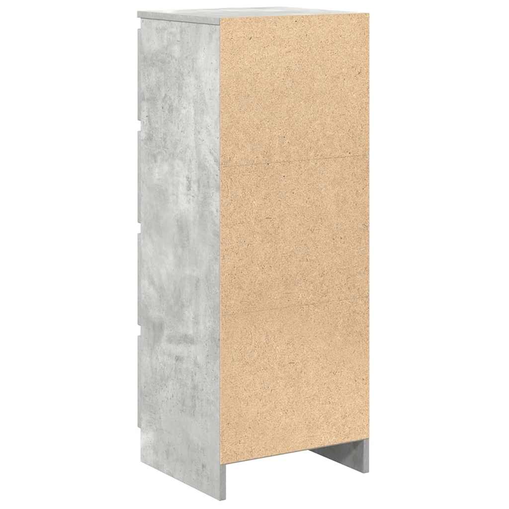 Bufetă Gri Beton 37,5x35x99 cm Lemn prelucrat