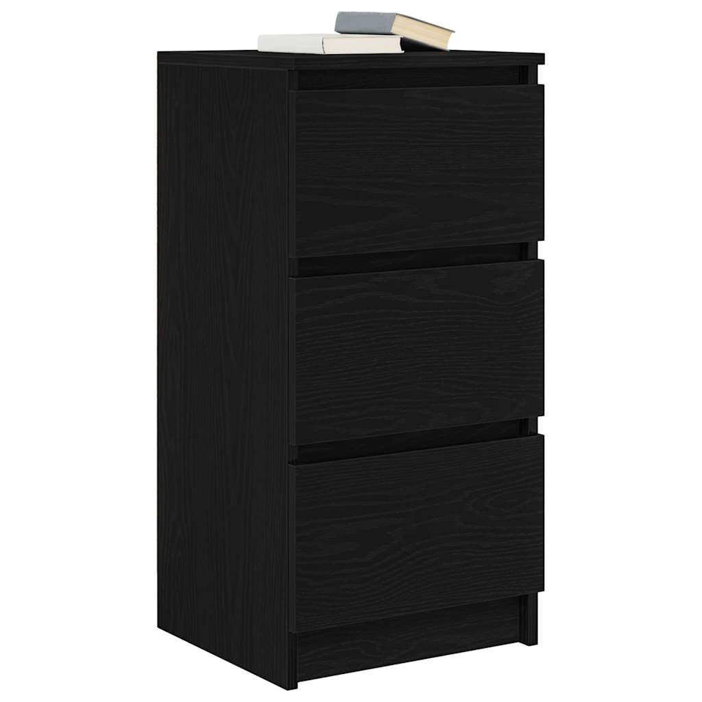 Sideboard Black Oak 37.5x35x76 cm Processed wood