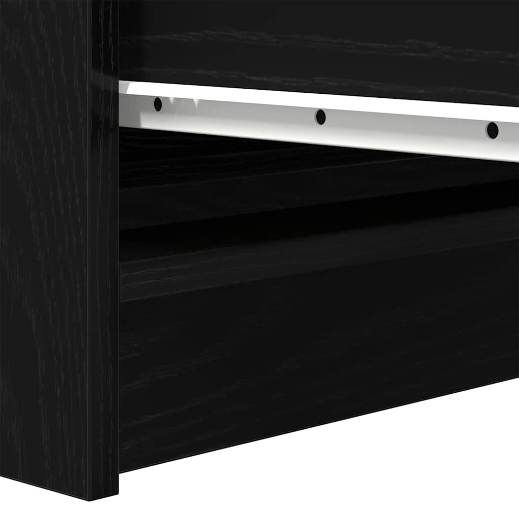 Sideboard Black Oak 37.5x35x76 cm Processed wood