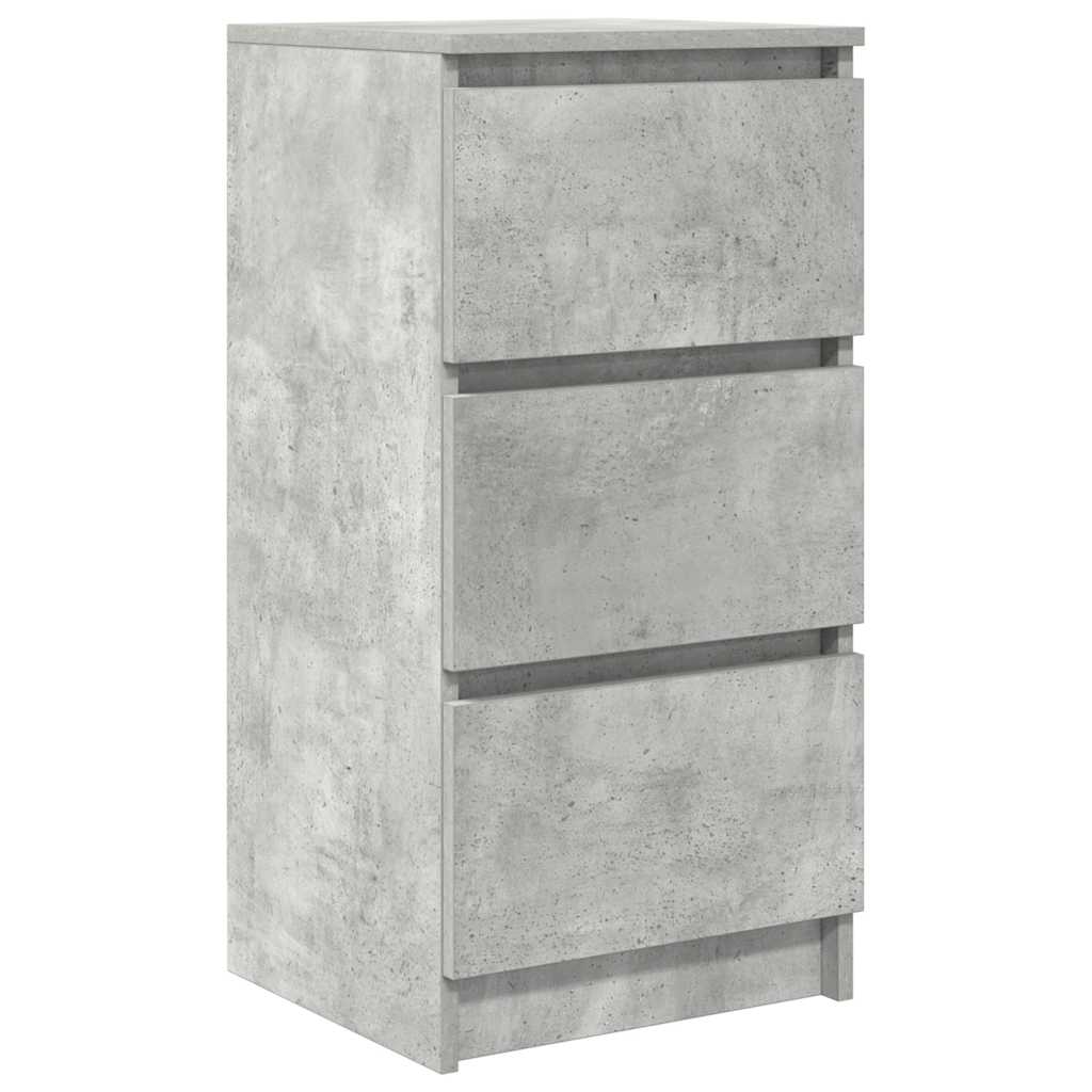 Sideboard Grey Concrete 37.5x35x76 cm Processed Wood