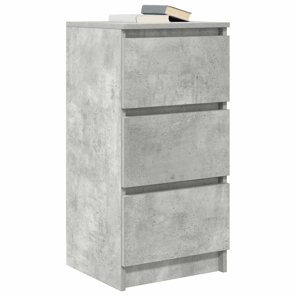 Sideboard Grey Concrete 37.5x35x76 cm Processed Wood